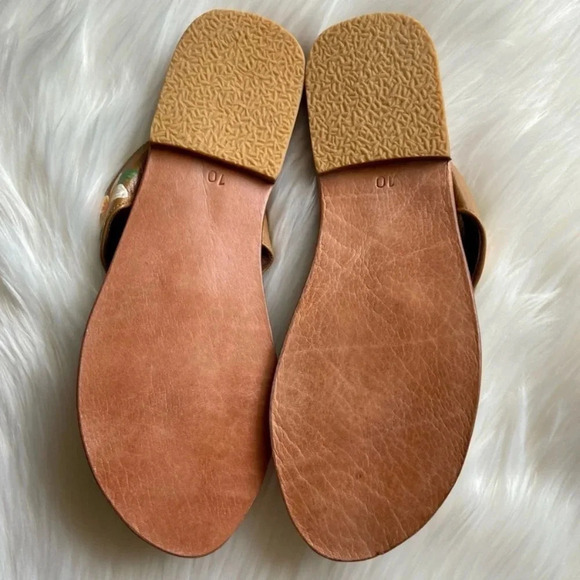 Mystique Boutique Hand Painted Leather Thong Sandals Size 6 - Picture 5 of 7